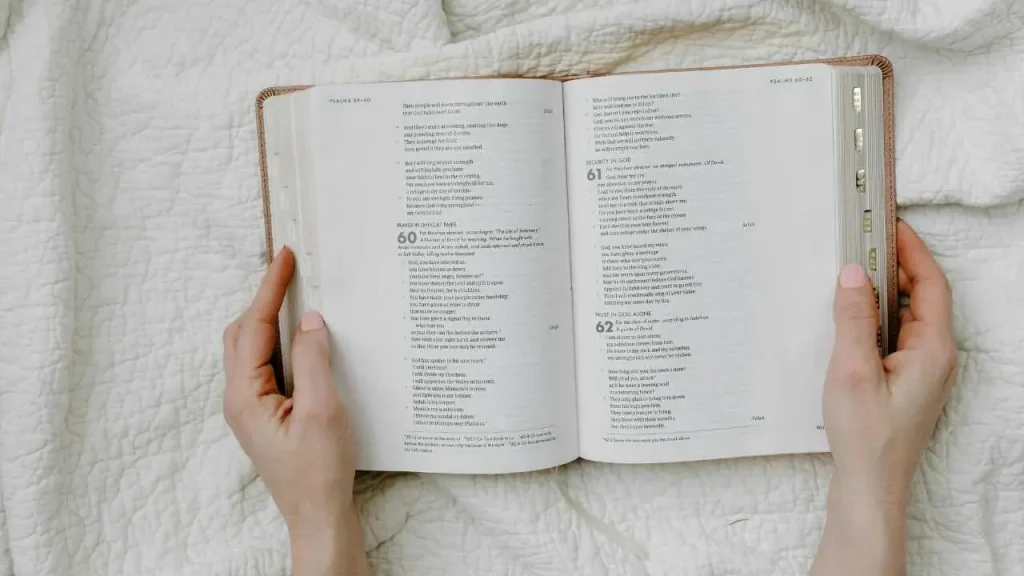 An open Bible