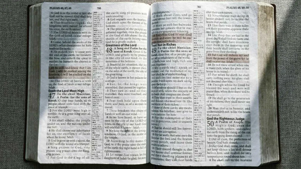 An open Bible representing God's stand on how to stay consistent
