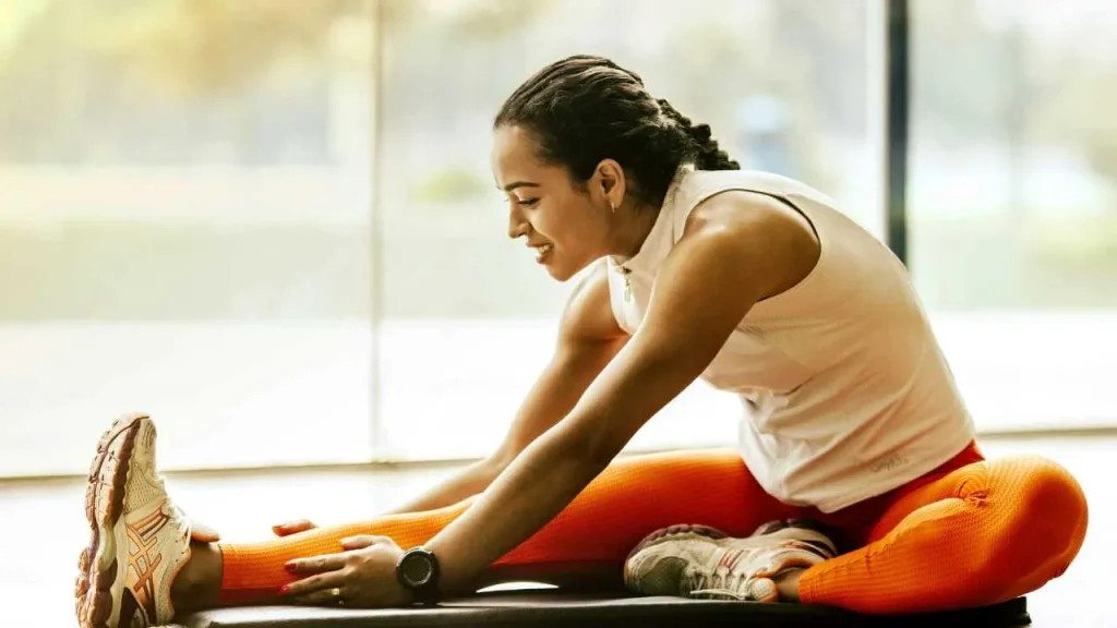 A lady engaging in exercise as a stress management skills
