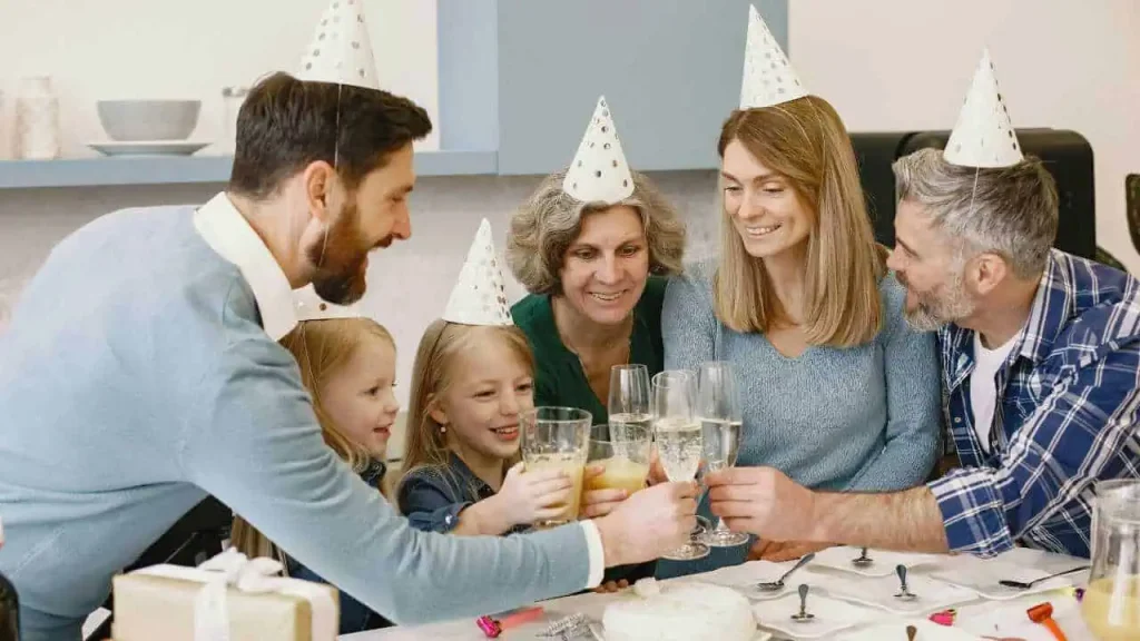 A group of family having a fun time depicting how to enjoy life and be happy