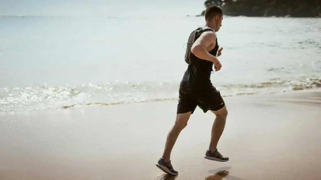 A man running depicting how to enjoy life 
