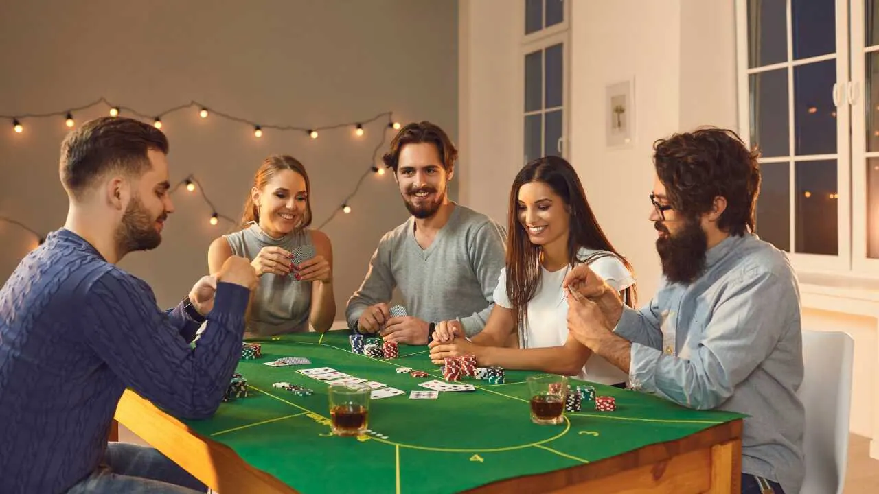 Funny Friday quotes A group of friends at a table game depicting funny Friday quotes