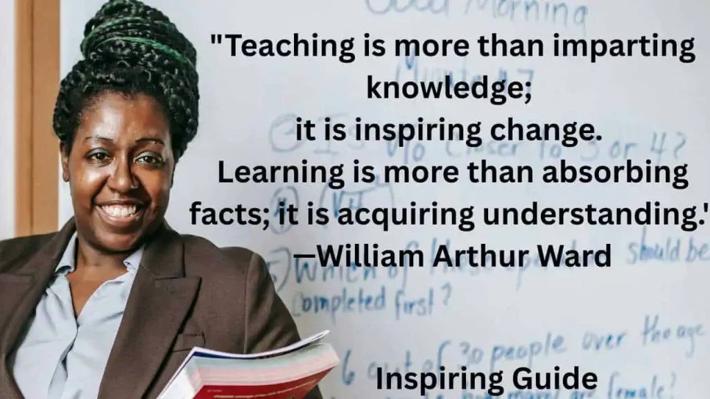 William Arthur Ward Inspired teacher quotes