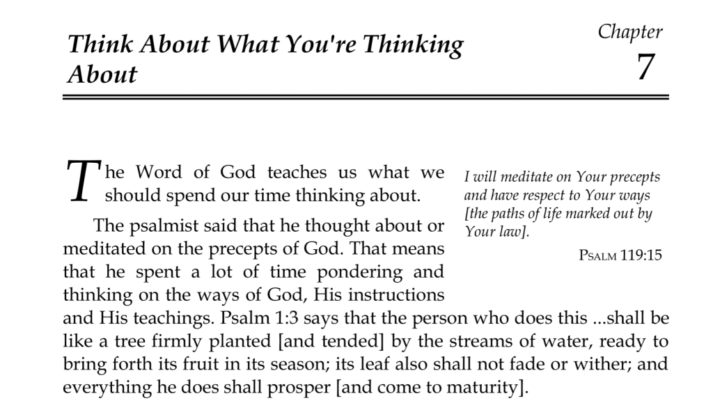 Chapter 7 of the Battlefield of the mind book