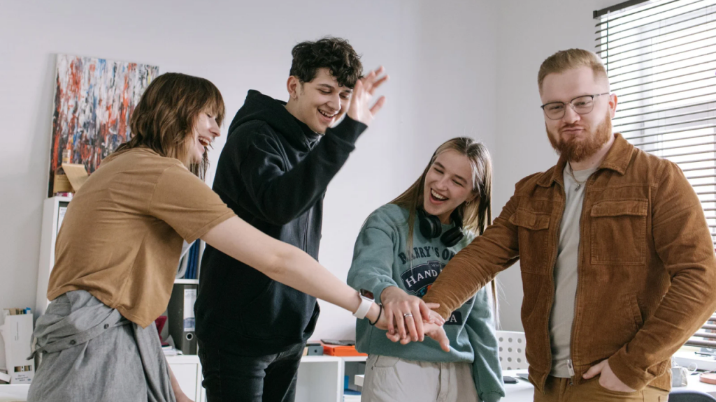 A group of friends showing accountability