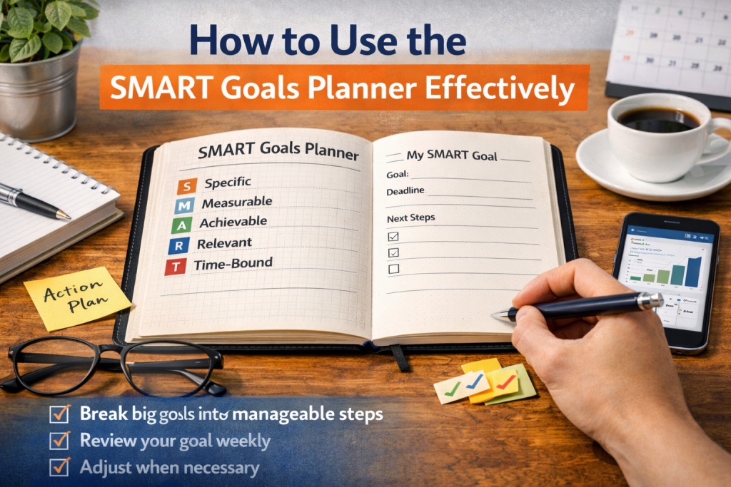 A diagram showing SMART Goals Planner