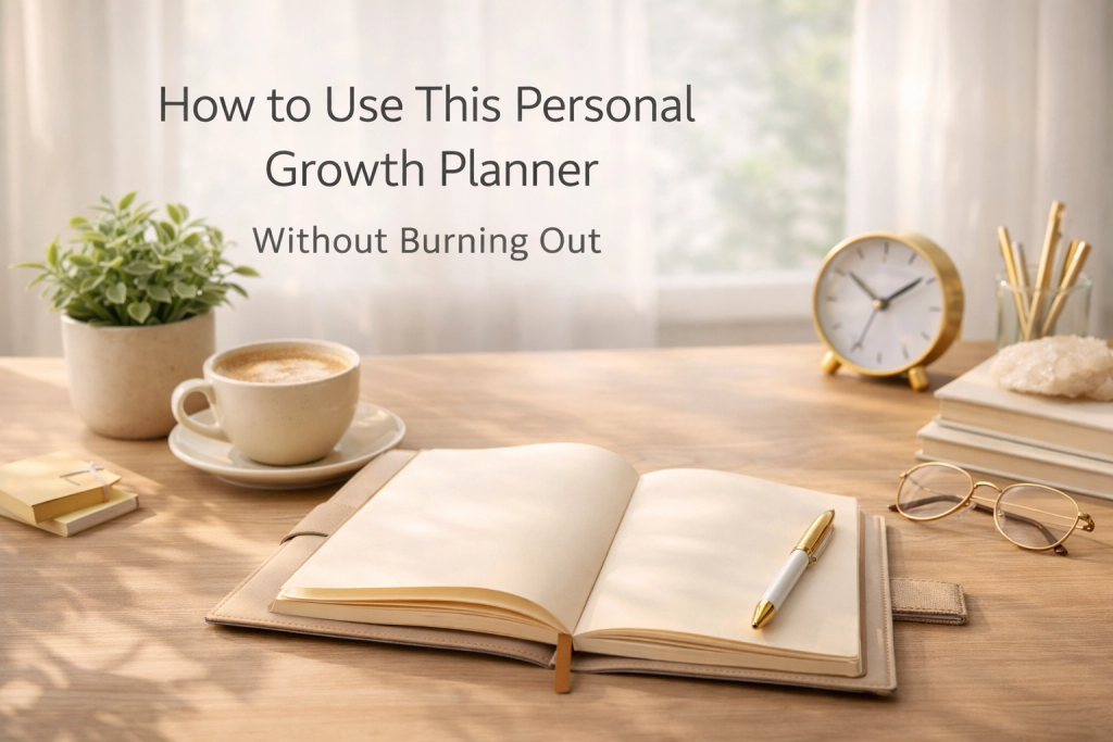 How to use a personal growth planner illustration 