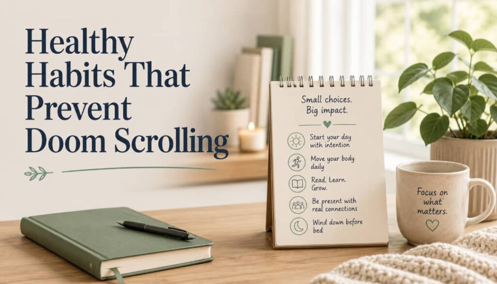 Healthy habits that prevents doom scrolling