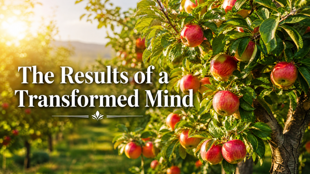Blossoming friuits depicting The Results of a Transformed Mind in Christ
