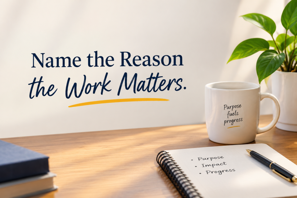 Name the reason why the work matter to you to gain courage to begin